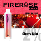 Firerose EX4500 Disposable Vape Pod Box of 10 - Wolfvapes.co.uk-Cherry Cola