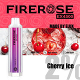 Firerose EX4500 Disposable Vape Pod Box of 10 - Wolfvapes.co.uk-Cherry Ice