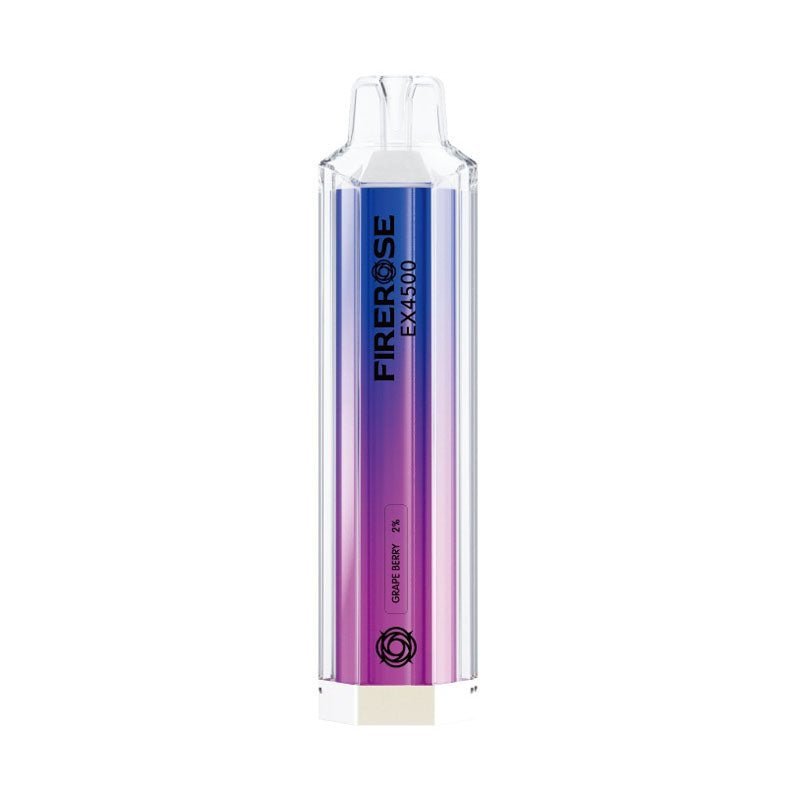 Firerose EX4500 Disposable Vape Pod - Box of 10 - Wolfvapes.co.uk-Grape Berry