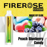 Firerose EX4500 Disposable Vape Pod Box of 10 - Wolfvapes.co.uk-Peach Blueberry Candy