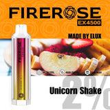 Firerose EX4500 Disposable Vape Pod Box of 10 - Wolfvapes.co.uk-Unicorn Shake