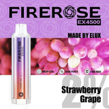 Firerose EX4500 Disposable Vape Puff Pod Device - Wolfvapes.co.uk-Strawberry Grape