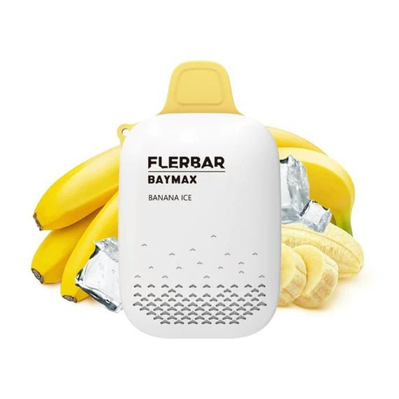 FlerBar Baymax 3500 Puff Disposable Vape Pen Zero Nicotine- Pack of 10 - Wolfvapes.co.uk-Banana Ice