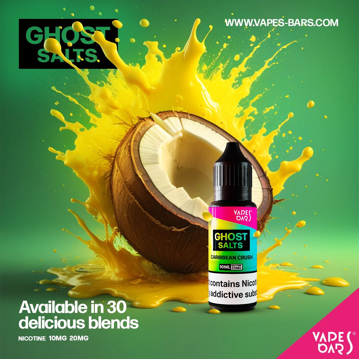 GHOT 3500 Nic Salts 10ml - Box of 10 - Wolfvapes.co.uk-Caribbean Crush