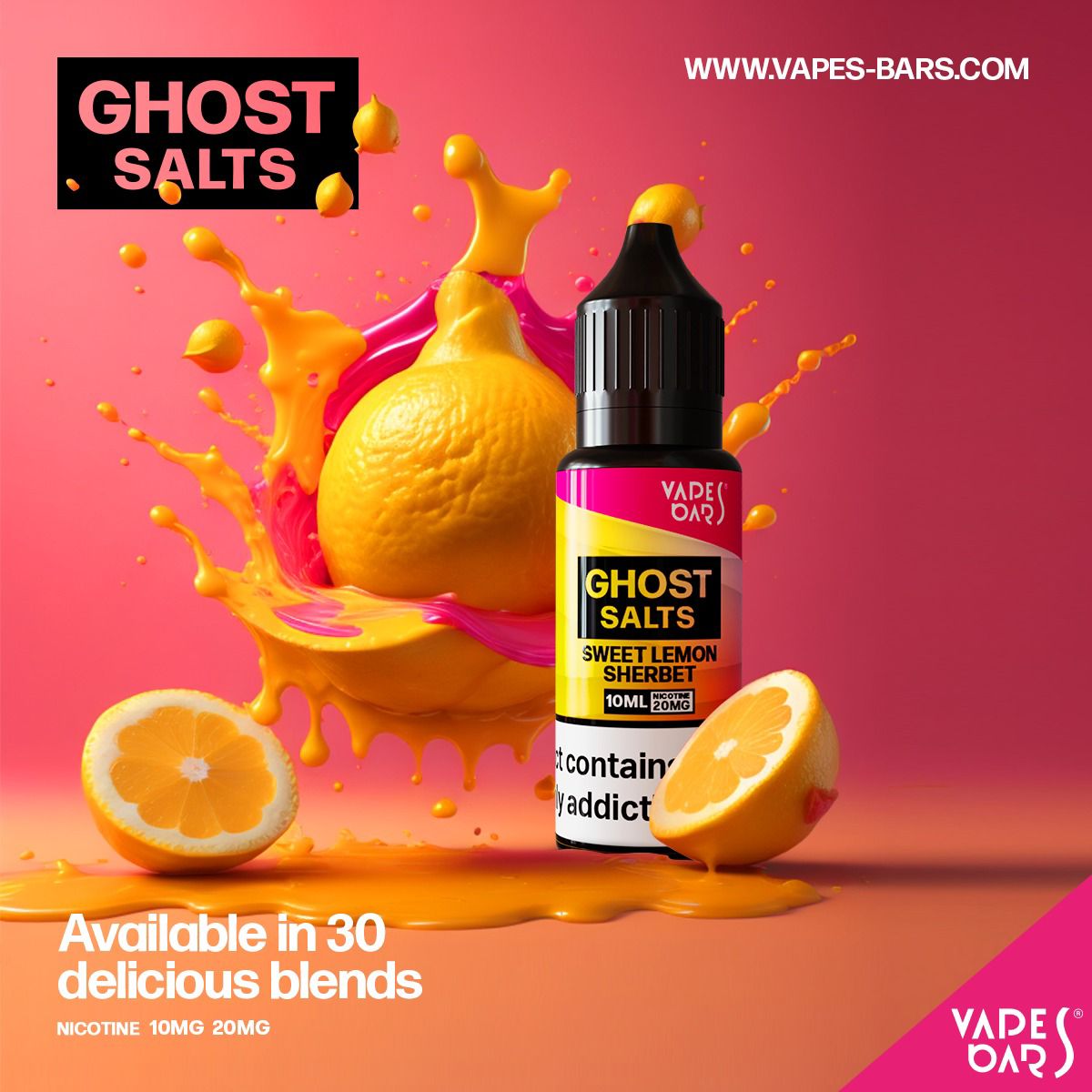 GHOT 3500 Nic Salts 10ml - Box of 10 - Wolfvapes.co.uk-Sweet Lemon Sherbet