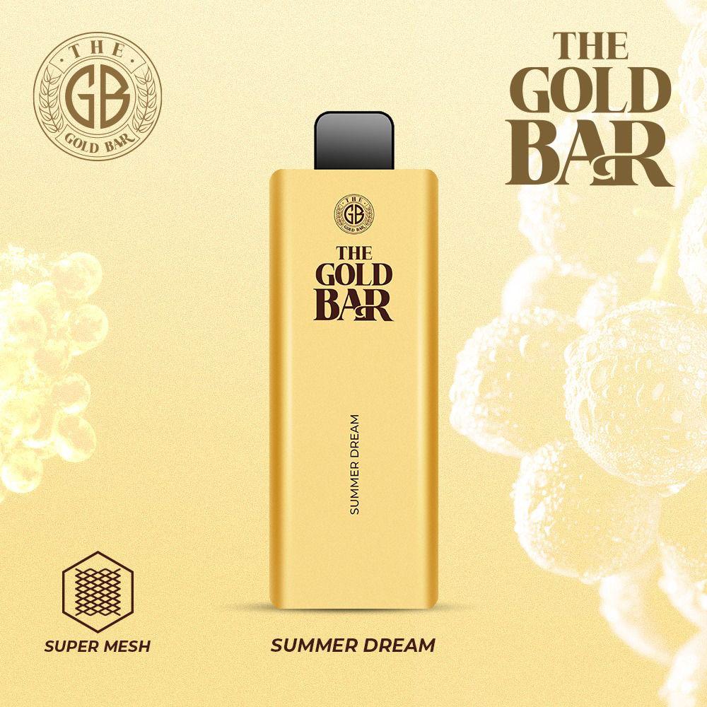 Gold Bar 4500 Disposable Vape Puff Bar Pod Box of 10 - Wolfvapes.co.uk-Strawberry Cherry Cranberry