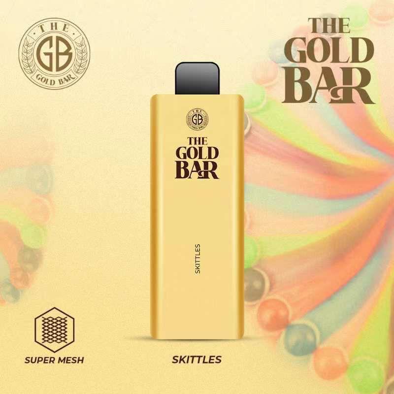 Gold Bar 4500 Disposable Vape Puff Bar Pod Box of 10 - Wolfvapes.co.uk-Strawberry Cherry Cranberry