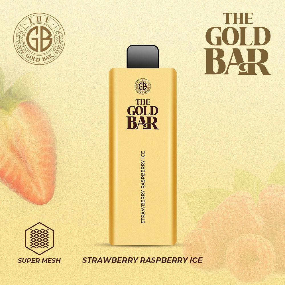 Gold Bar 4500 Disposable Vape Puff Bar Pod Box of 10 - Wolfvapes.co.uk-Strawberry Cherry Cranberry