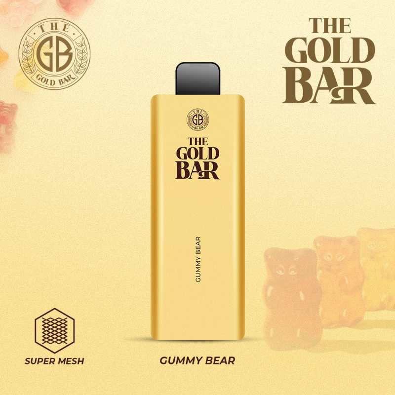 Gold Bar 4500 Disposable Vape Puff Bar Pod Box of 10 - Wolfvapes.co.uk-Strawberry Cherry Cranberry