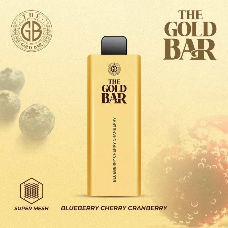 Gold Bar 4500 Disposable Vape Puff Bar Pod Box of 10 - Wolfvapes.co.uk-Strawberry Cherry Cranberry