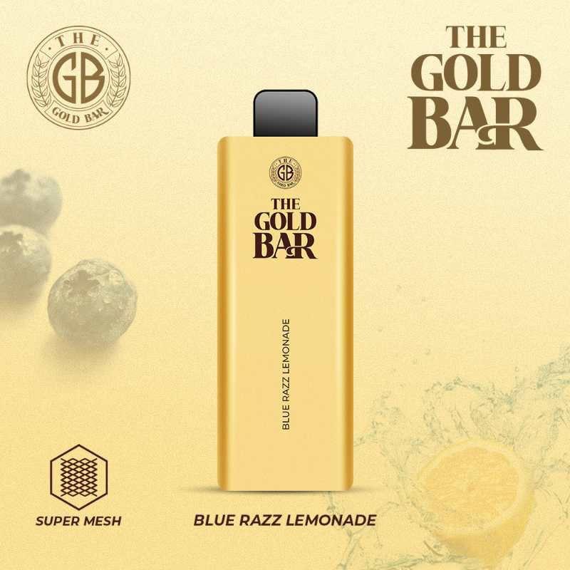 Gold Bar 4500 Disposable Vape Puff Bar Pod Device - Wolfvapes.co.uk-Blue Razz Lemonade