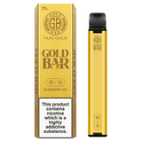 Gold Bar 600 Disposable Vape Pod Puff Pen Device - Box of 10 - Wolfvapes.co.uk-Blueberry Ice
