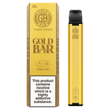 Gold Bar 600 Disposable Vape Pod Puff Pen Device - Box of 10 - Wolfvapes.co.uk-Peach Ice *New*