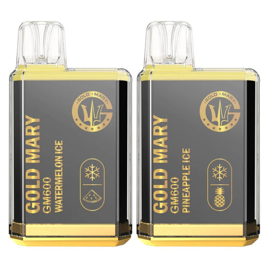 Gold Mary GM600 Disposable Vape Puff Bar Pod Device - Wolfvapes.co.uk-Cherry Ice