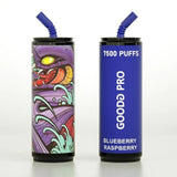 Good Pro 7500 Disposable Vape Puff Pod Box of 10 - Wolfvapes.co.uk-Blueberry Raspberry