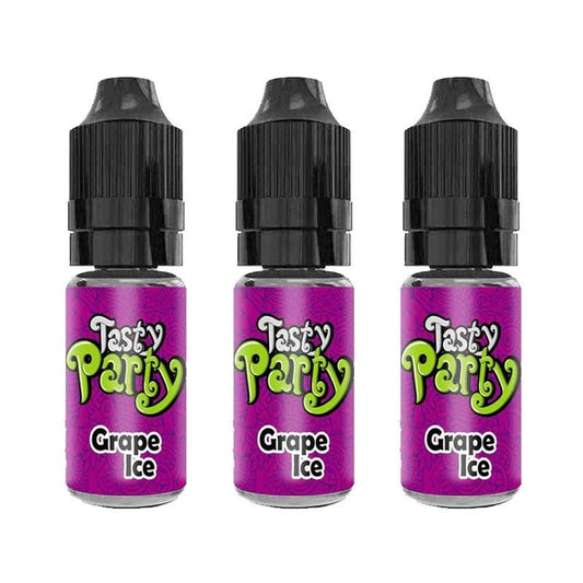 Grape Ice | Tasty Party 10ml Nic Salt E Liquid 3 Pack | Wolfvapes - Wolfvapes.co.uk-10mg