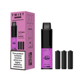 Happy Vibes TWIST 2400 Disposable Vape Pod Pen - 20mg - Wolfvapes.co.uk-Purple Rain