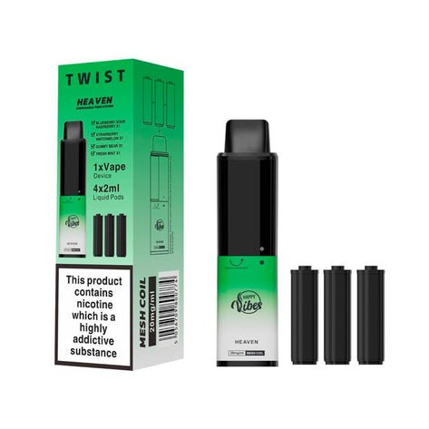 Happy Vibes TWIST 2400 Disposable Vape Pod Pen - Wolfvapes.co.uk-Heaven