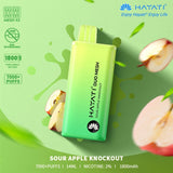 Hayati Duo Mesh 7000 Disposable Vape Puff Bar Pod Box of 10 - Wolfvapes.co.uk-Sour Apple Knockout