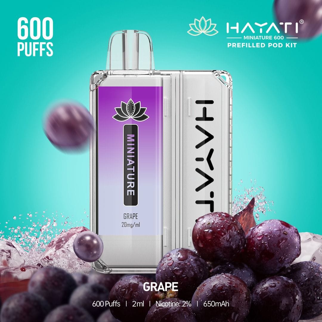 Hayati Miniature 600 Prefilled Pod Kit - Wolfvapes.co.uk-Grape