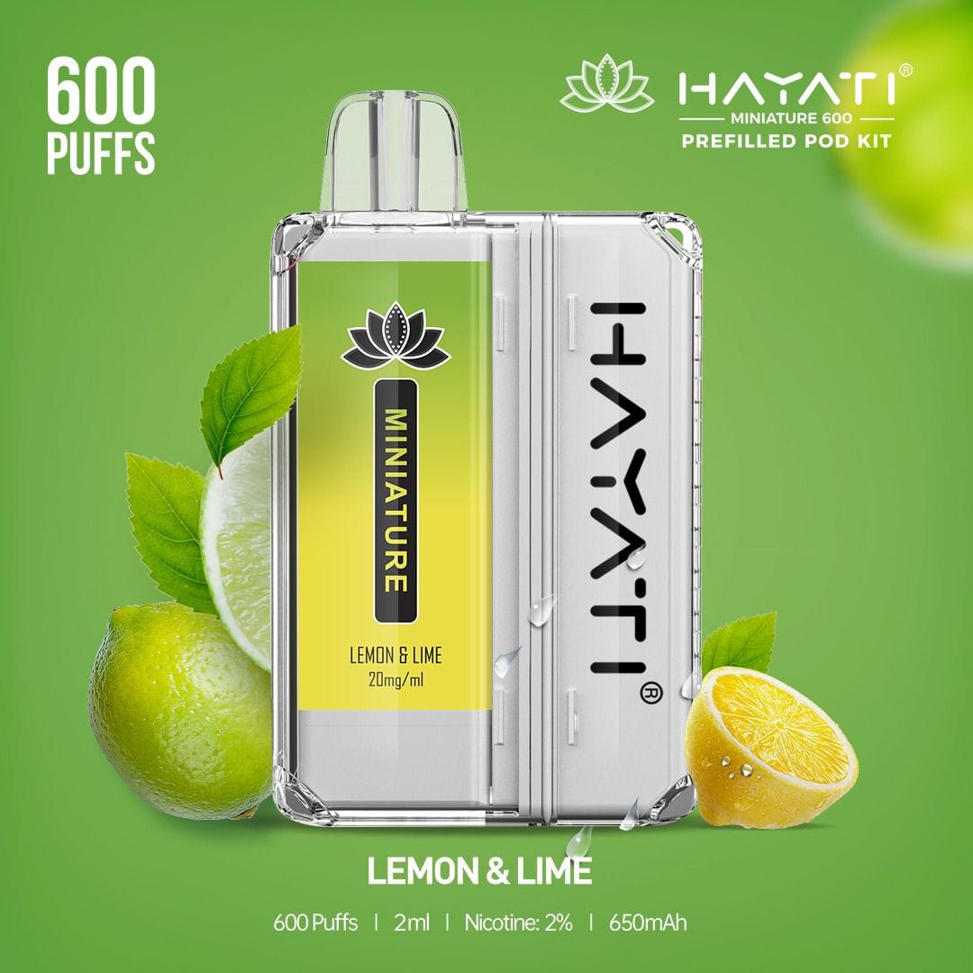 Hayati Miniature 600 Prefilled Pod Kit - Wolfvapes.co.uk-Lemon & Lime