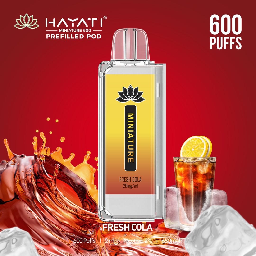 Hayati Miniature 600 Prefilled Replacement Pods - Wolfvapes.co.uk-Fresh Cola