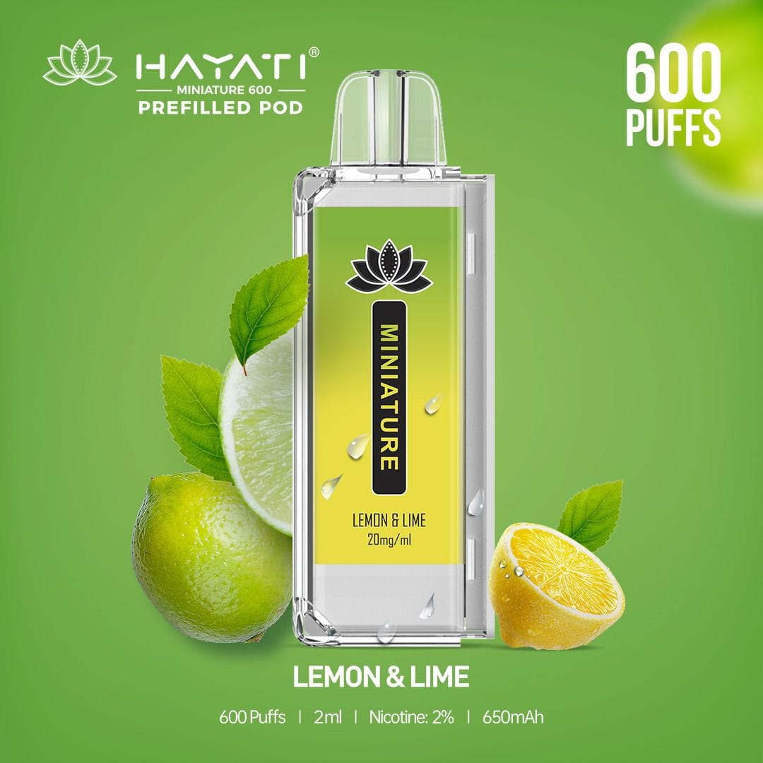 Hayati Miniature 600 Prefilled Replacement Pods - Wolfvapes.co.uk-Lemon & Lime