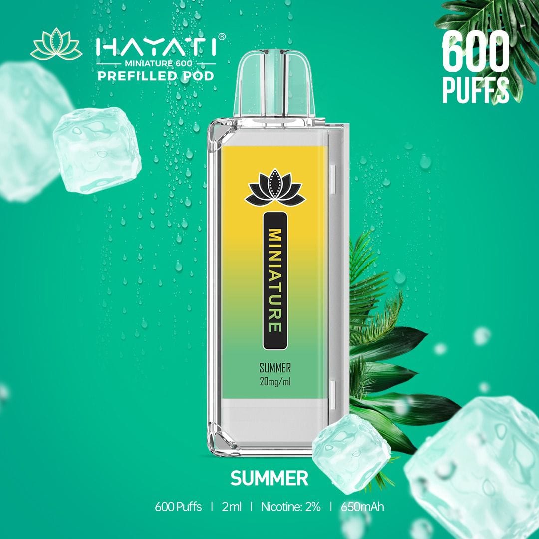 Hayati Miniature 600 Prefilled Replacement Pods - Wolfvapes.co.uk-Summer