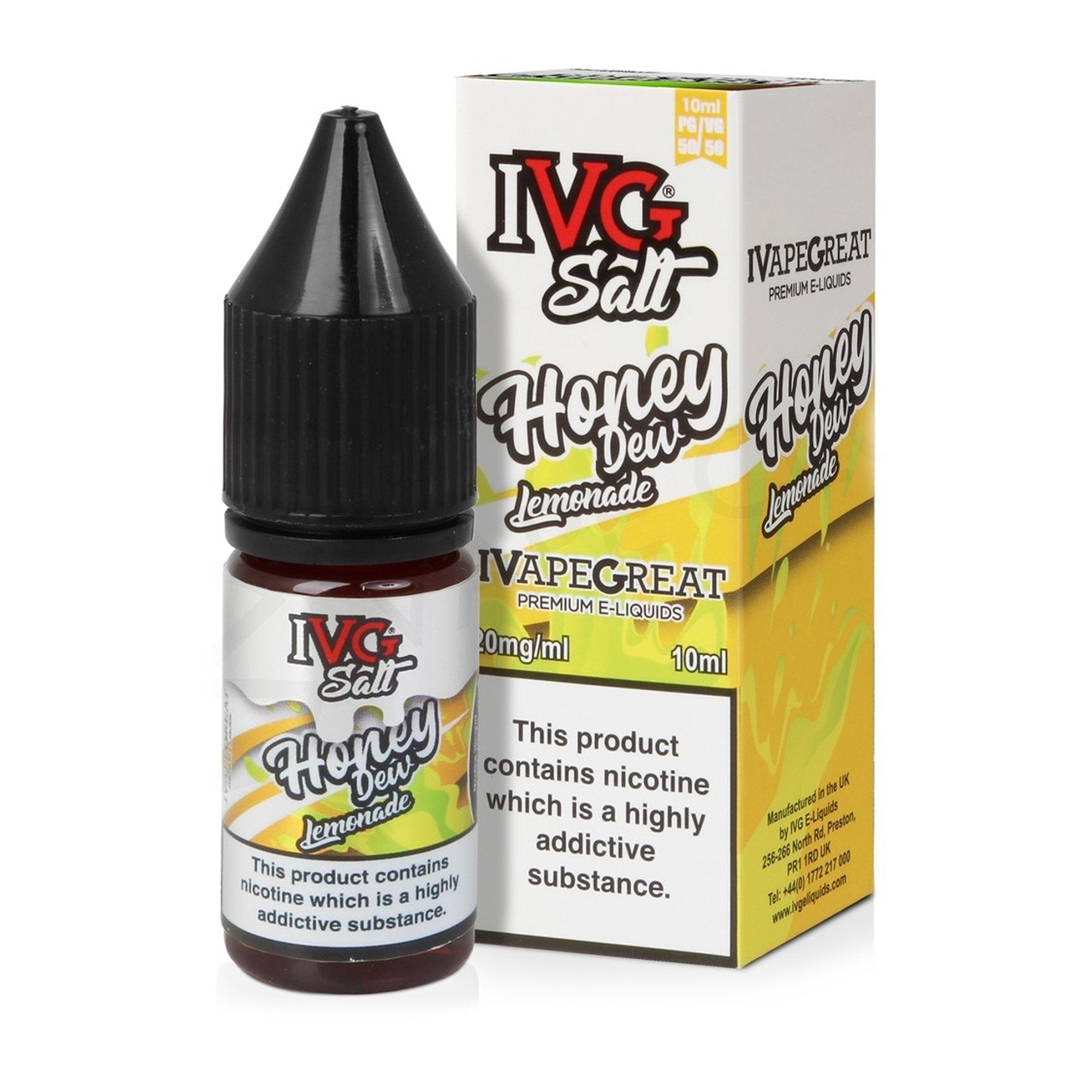 Honeydew Lemonade Nic Salt E-Liquid by IVG | 10ml | Wolfvapes - Wolfvapes.co.uk-20mg