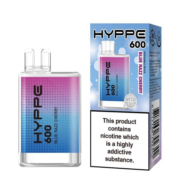 Hyppe 600 Crystal Disposable Vape Puff Pod Device - Wolfvapes.co.uk-Blue Razz Cherry
