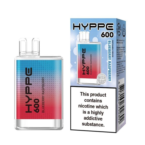 Hyppe 600 Crystal Disposable Vape Puff Pod Device - Wolfvapes.co.uk-Blueberry Raspberry