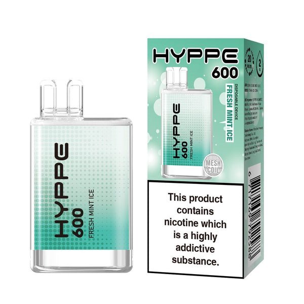 Hyppe 600 Crystal Disposable Vape Puff Pod Device - Wolfvapes.co.uk-Fresh Mint Ice