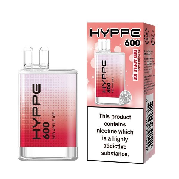 Hyppe 600 Crystal Disposable Vape Puff Pod Device - Wolfvapes.co.uk-Red Apple Ice