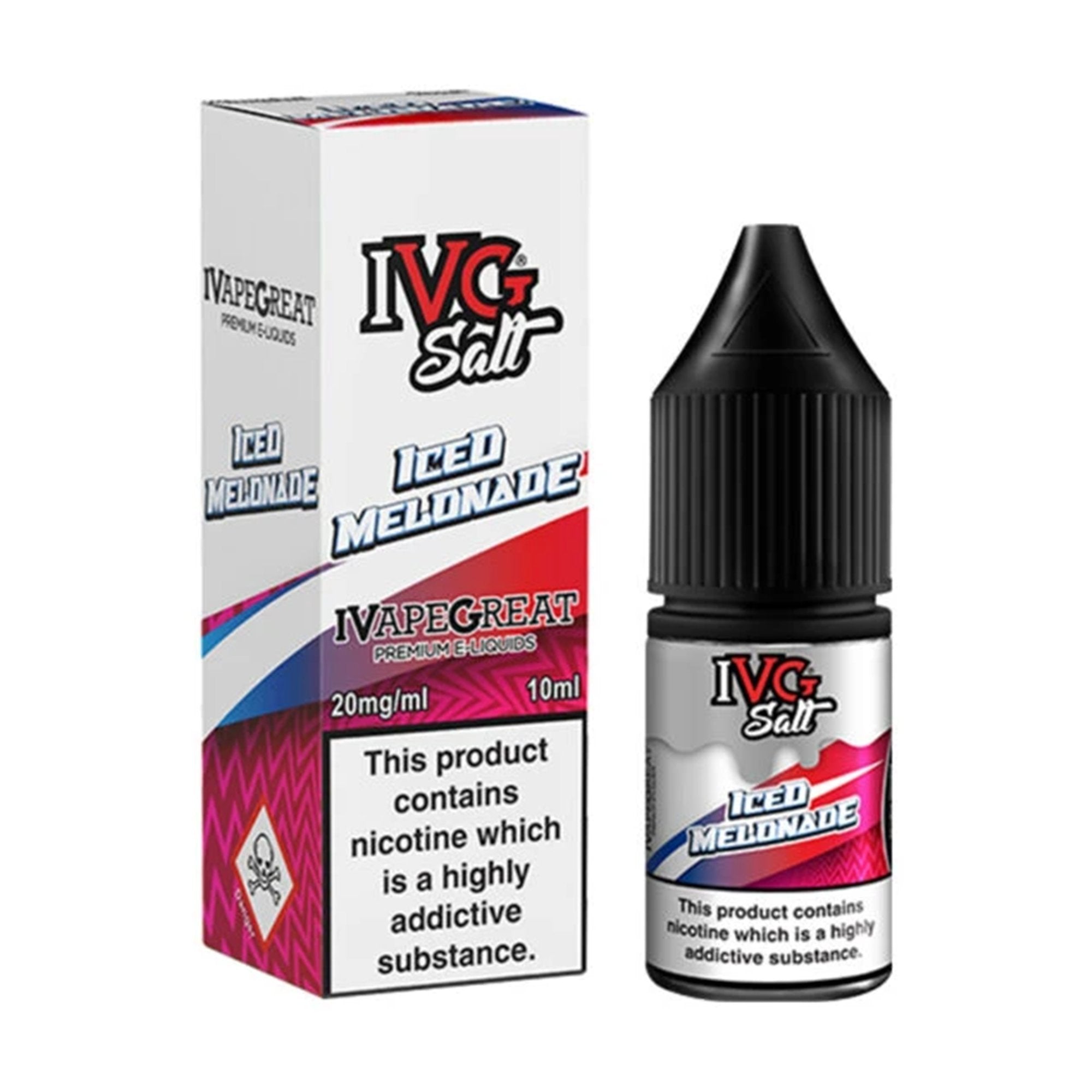 Iced Melonade Nic Salt E-Liquid by IVG Crushed | 10ml 3 Pack | Wolfvapes - Wolfvapes.co.uk-20mg