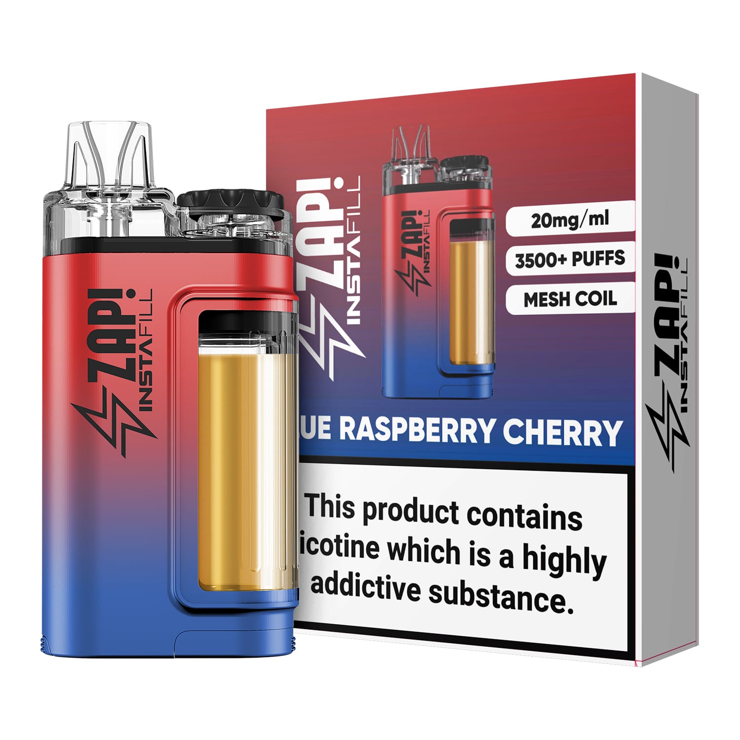 Instafill 3500 Puffs Disposable Pod Vape Kit - Wolfvapes.co.uk-Blue Raspberry Cherry