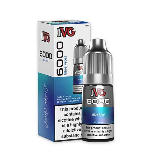 IVG 6000 Nic Salt 10ml Bottle Box of 10 - Wolfvapes.co.uk-Blue Frost