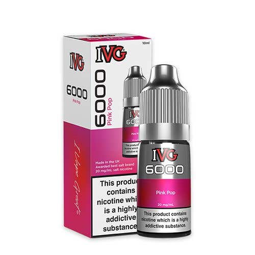 IVG 6000 Nic Salt 10ml Bottle Box of 10 - Wolfvapes.co.uk-Pink Pop
