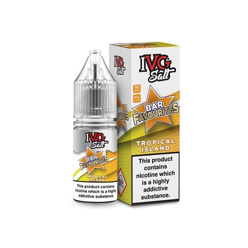 IVG Salt Bar Favourite 10ml E Liquid- Pack Of 10 - Wolfvapes.co.uk-Tropical Island