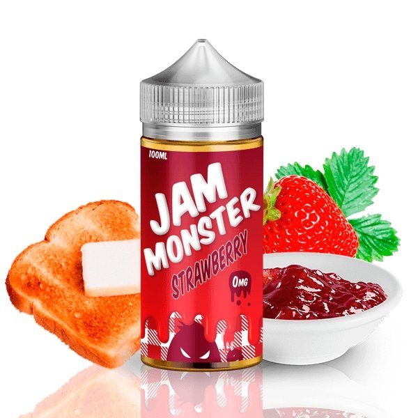 Jam Monster 100ml Shortfill - Wolfvapes.co.uk-Strawberry