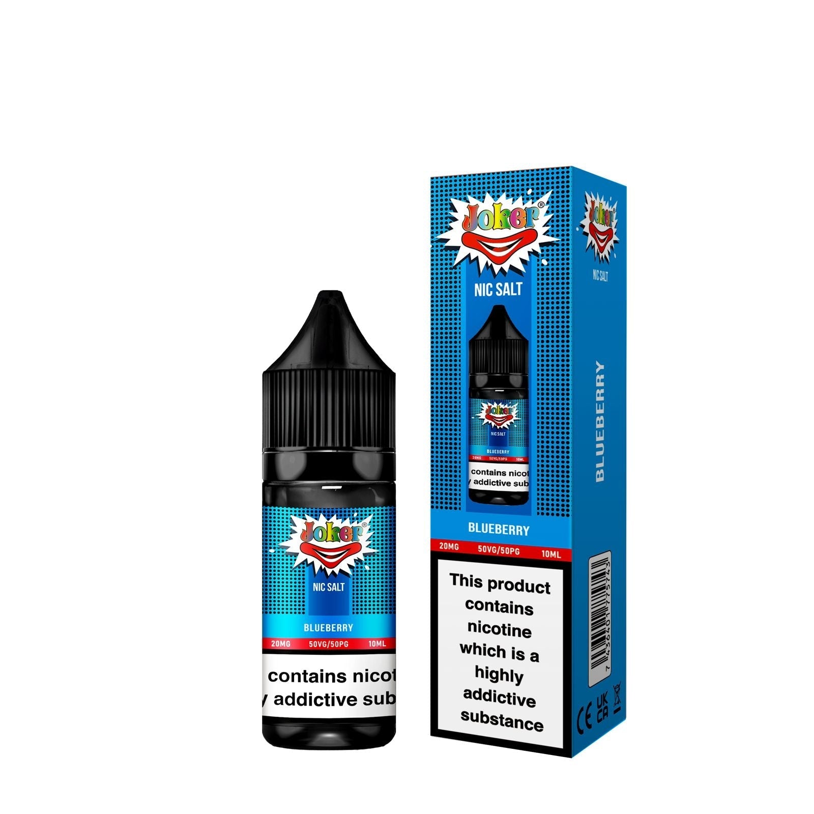 Joker Nic Salt 10ml E-liquids - Box of 10 - Wolfvapes.co.uk-Blueberry