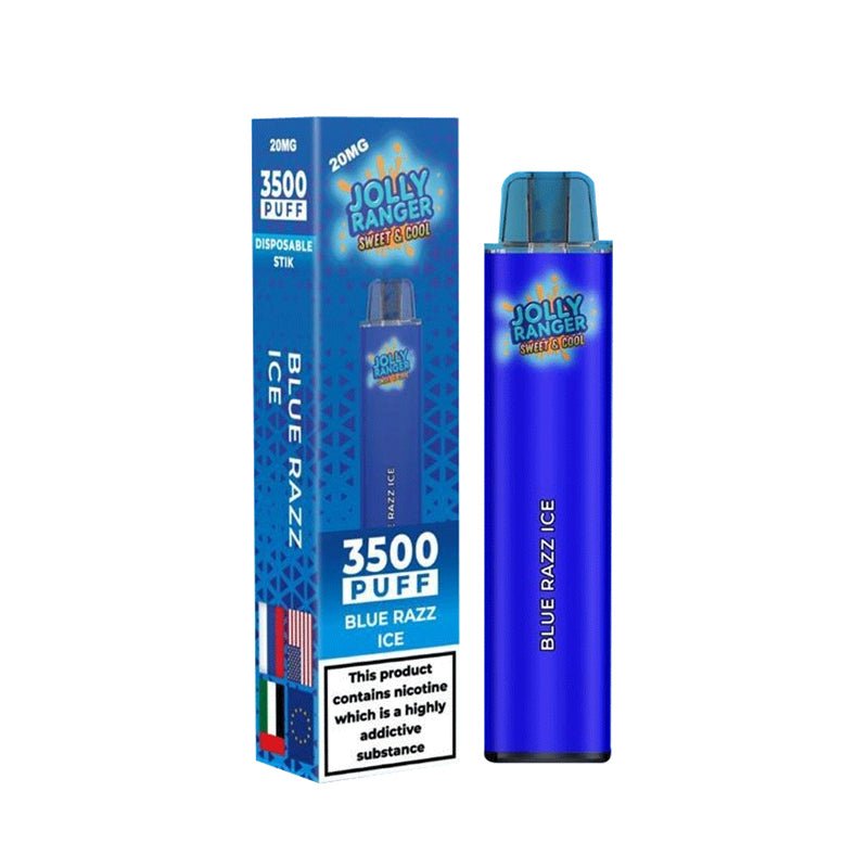 JR 3500 Disposable Pod Kit (Box of 10) - Wolfvapes.co.uk-Blue Razz Ice