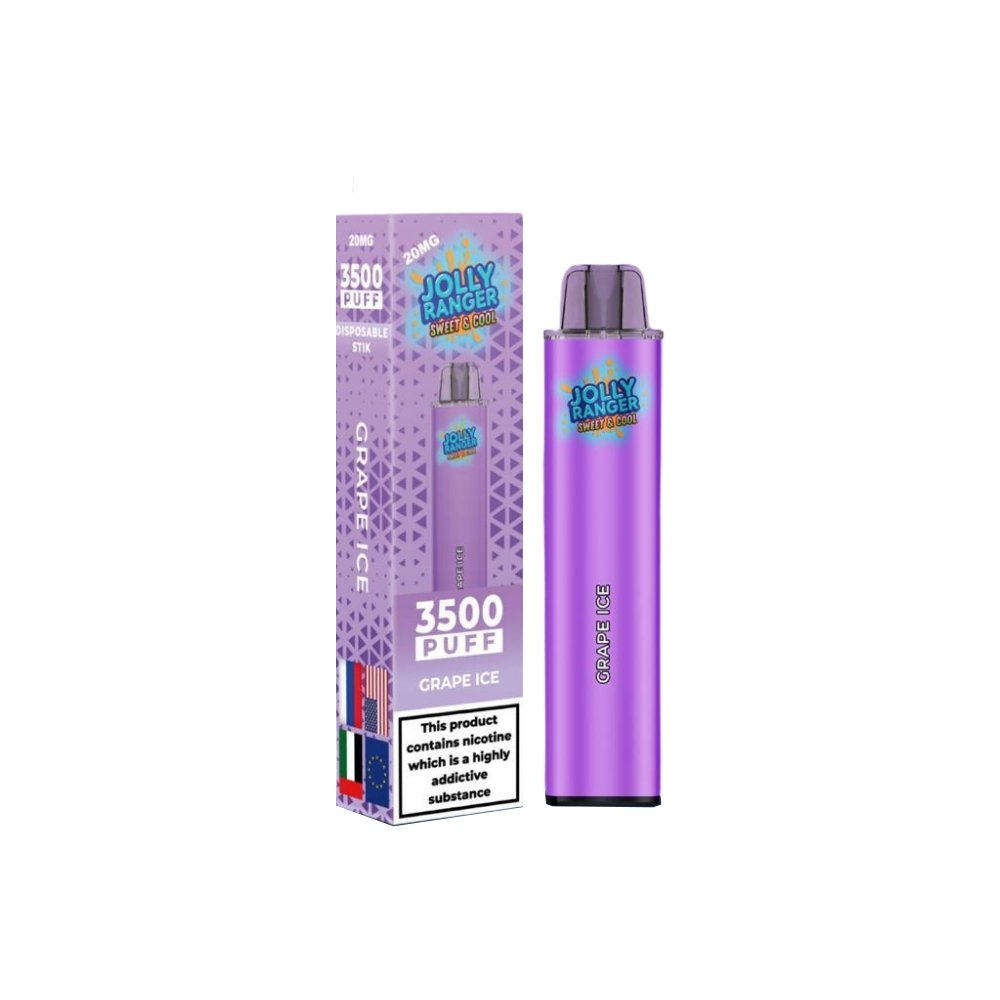 JR 3500 Disposable Pod Kit (Box of 10) - Wolfvapes.co.uk-Grape Ice