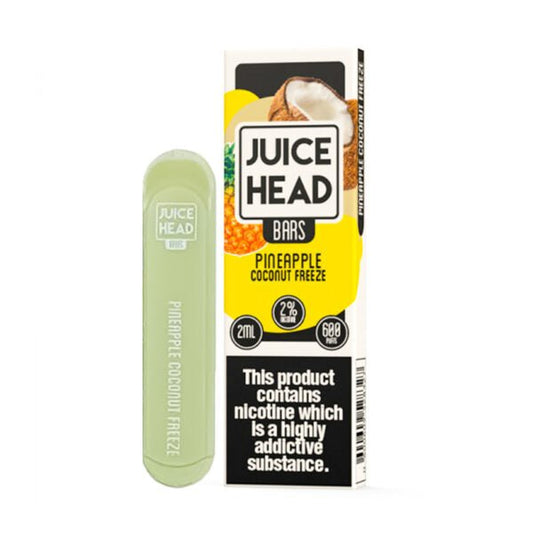 Juice Head Bar 600 puffs Disposable Vape Kit - Wolfvapes.co.uk-Pineapple Coconut Freeze