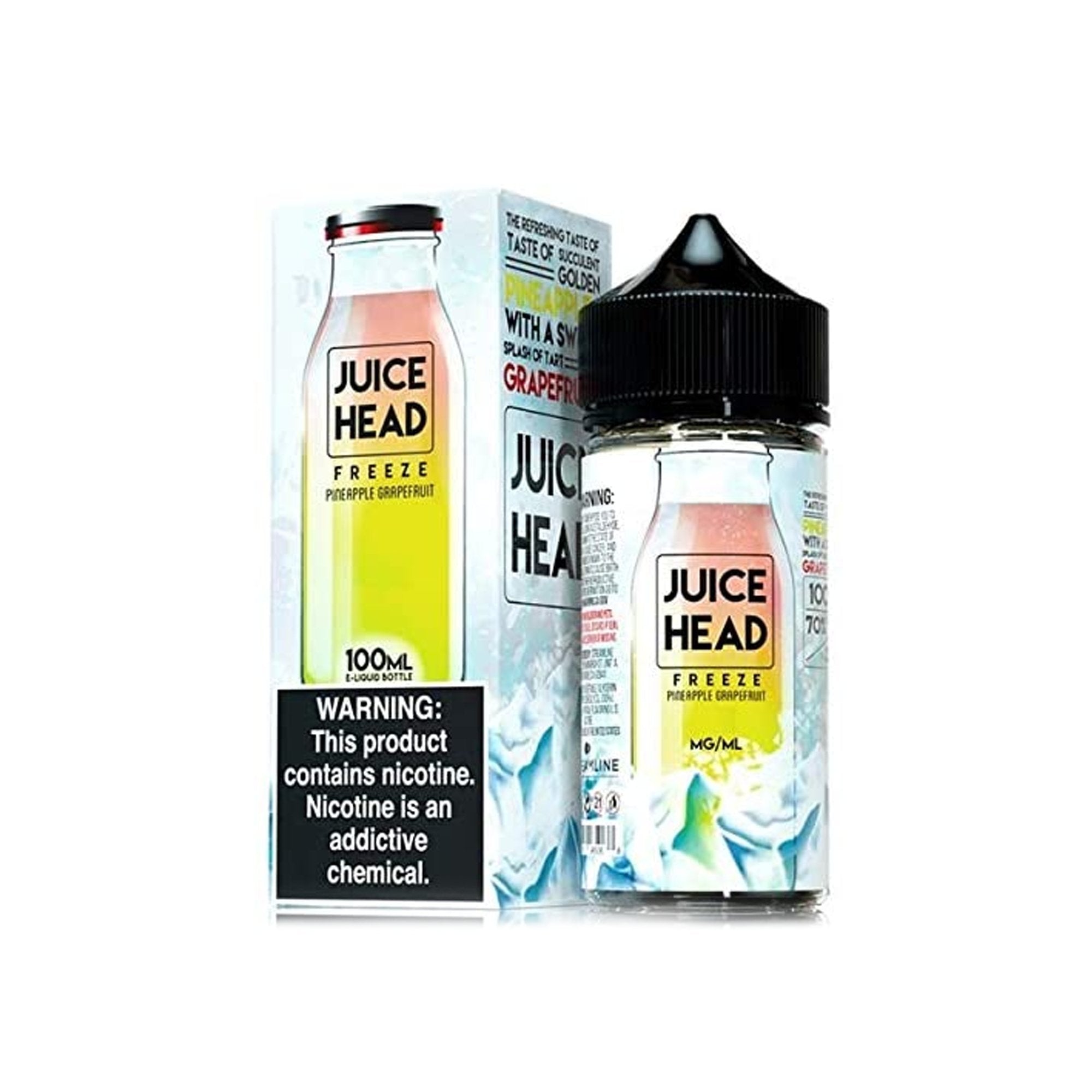 Juice Head Shortfill 120ml E-Liquid - Wolfvapes.co.uk-Freeze Pineapple Grapefruit