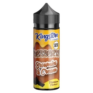 Kingston 50/50 Desserts 100ML Shortfill - Wolfvapes.co.uk-Brownies & Cream