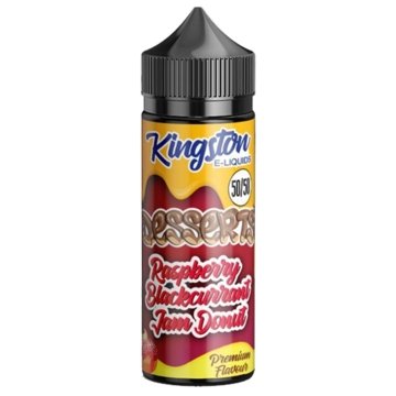 Kingston 50/50 Desserts 100ML Shortfill - Wolfvapes.co.uk-Raspberry Blackcurrant Jam