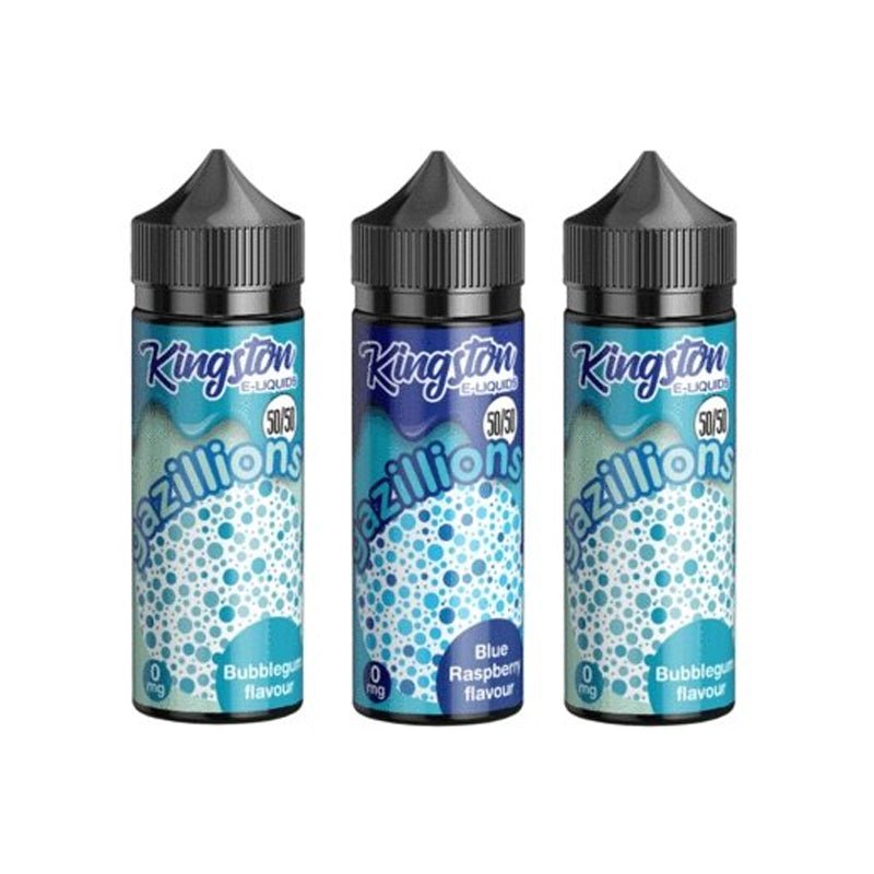 Kingston 50/50 Gazillions 100ML Shortfill - Wolfvapes.co.uk-Blue Raspberry