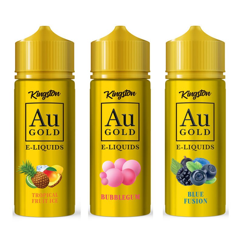 Kingston AU Gold 100ml E-liquid Shortfill - Wolfvapes.co.uk-Banana Ice