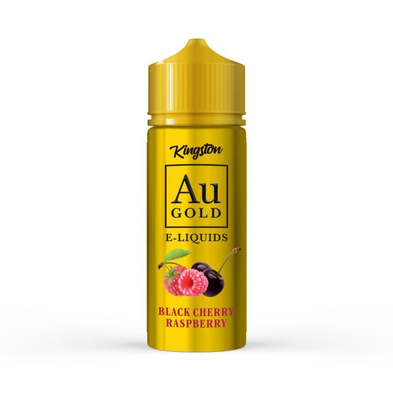 Kingston AU Gold 100ml E-liquid Shortfill - Wolfvapes.co.uk-Black Cherry Raspberry