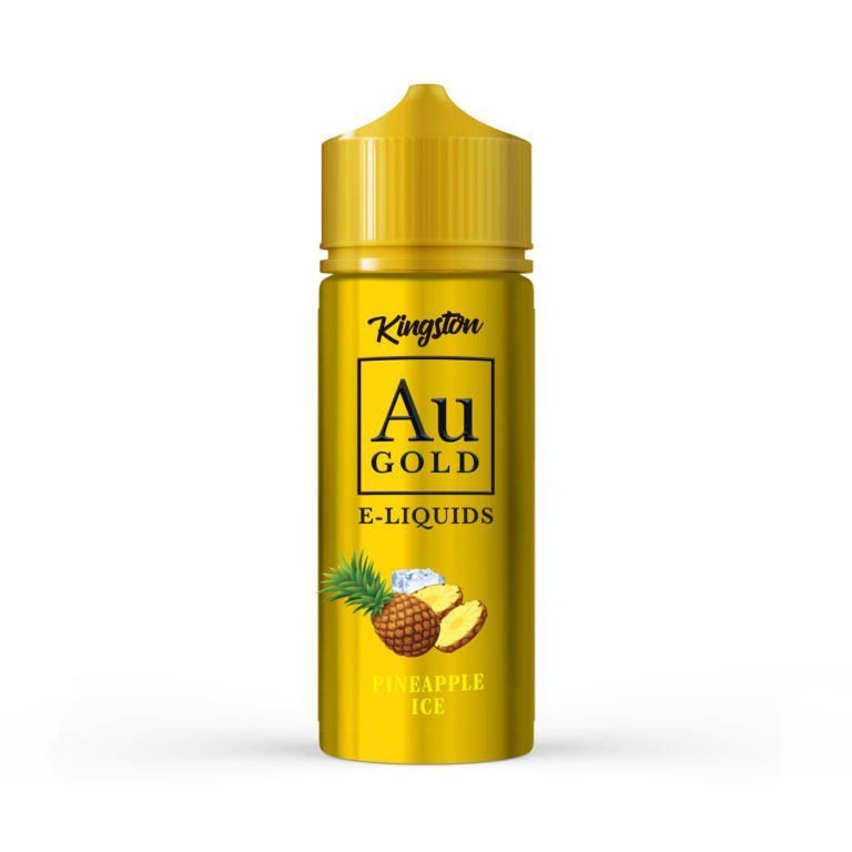 Kingston AU Gold 100ml E-liquid Shortfill - Wolfvapes.co.uk-Pineapple Ice